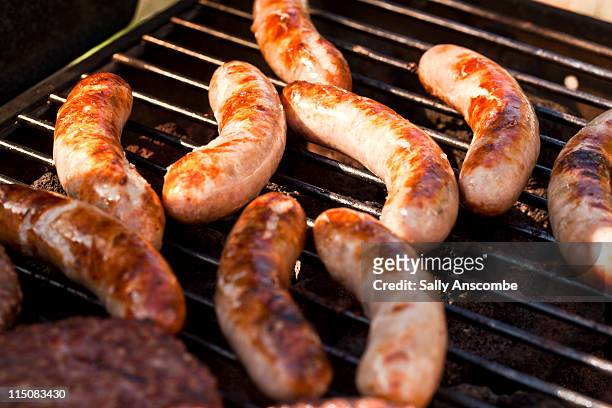 barbecue - sausage stock pictures, royalty-free photos & images