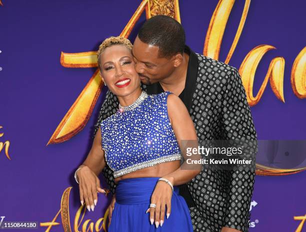 Jada Pinkett Smith and Will Smith attends the premiere of Disney's "Aladdin" at El Capitan Theatre on May 21, 2019 in Los Angeles, California.