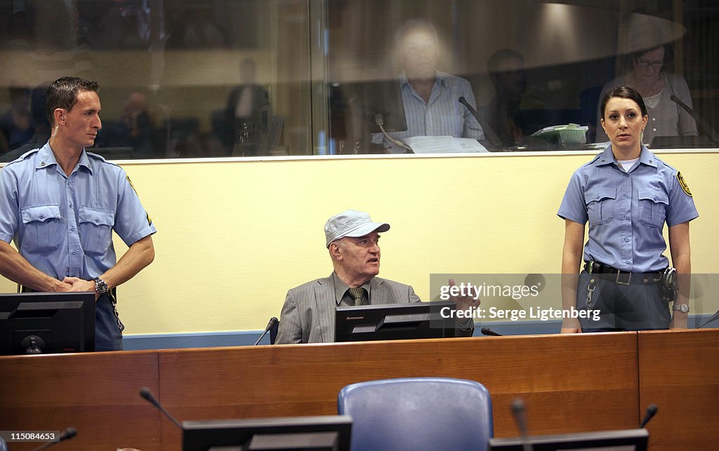 Former Bosnian Serb Military Leader Ratko Mladic Appears At The Hague Accused Of War Crimes