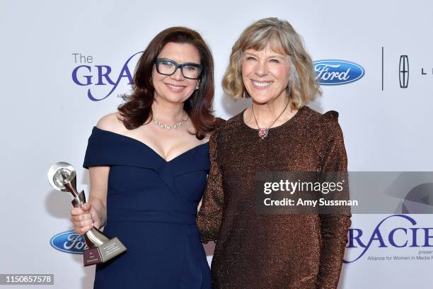 Gemma Baker and Mimi Kennedy attend the 44th Annual Gracies Awards, hosted by The Alliance for Women in Media Foundation at the Beverly Wilshire Four...