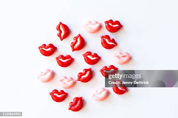 candy lips - candy lips stock pictures, royalty-free photos & images