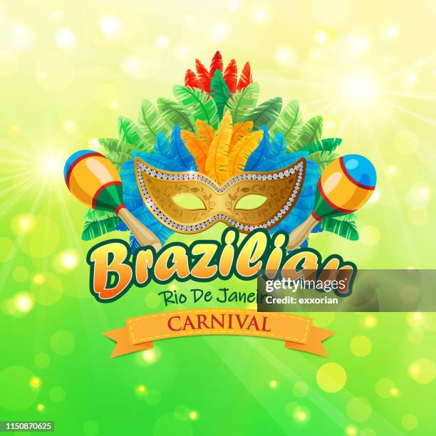 illustrations, cliparts, dessins animés et icônes de symbole du carnaval brésilien de rio de janeiro - carnaval réjouissances