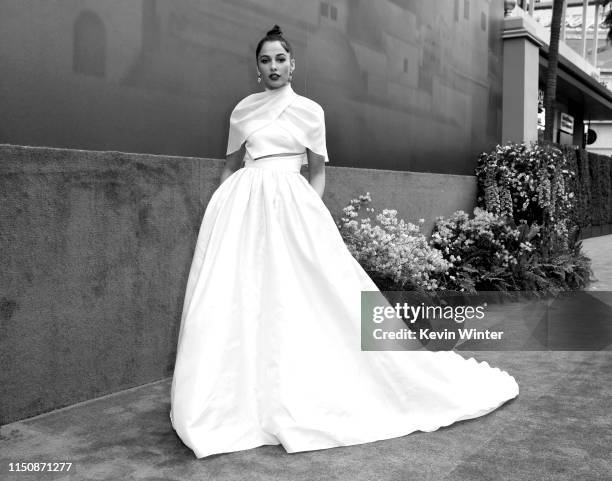 Naomi Scott arrives at the premiere of Disney's "Aladdin" at the El Capitan Theater on May 21, 2019 in Los Angeles, California.