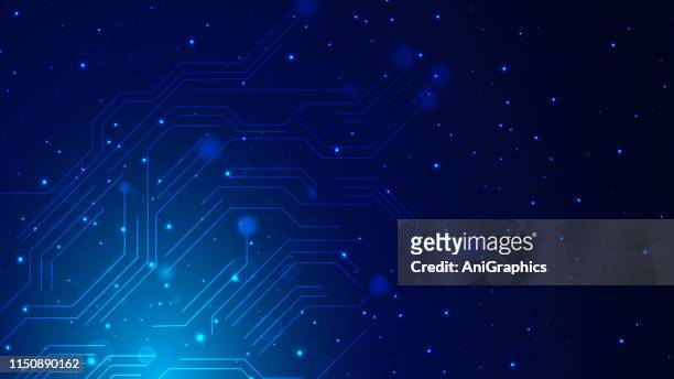 technology background - futuristic circuit stock illustrations