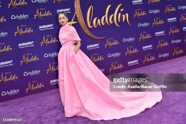 Naomi Scott attends the premiere of Disney's "Aladdin" on May 21, 2019 in Los Angeles, California.