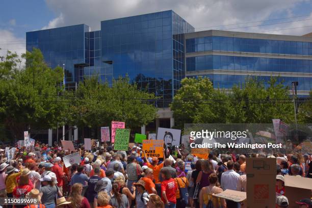 Various gun control organizations - including The National Organization For Change, March For Our Lives, and Team Enough - hold a demonstration on...