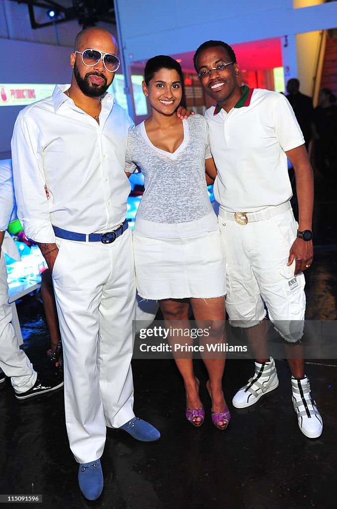 Christian Ruffin Kenny Burns, Nacasha Ruffin and Christian Ruffin attend during a ...