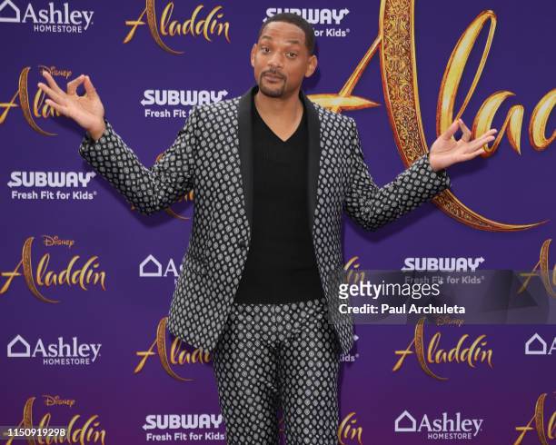 Actor Will Smith attends the premiere of Disney's "Aladdin" on May 21, 2019 in Los Angeles, California.