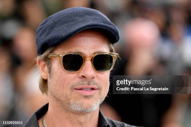 Brad Pitt attends the photocall for "Once Upon A Time In Hollywood" during the 72nd annual Cannes Film Festival on May 22, 2019 in Cannes, France.