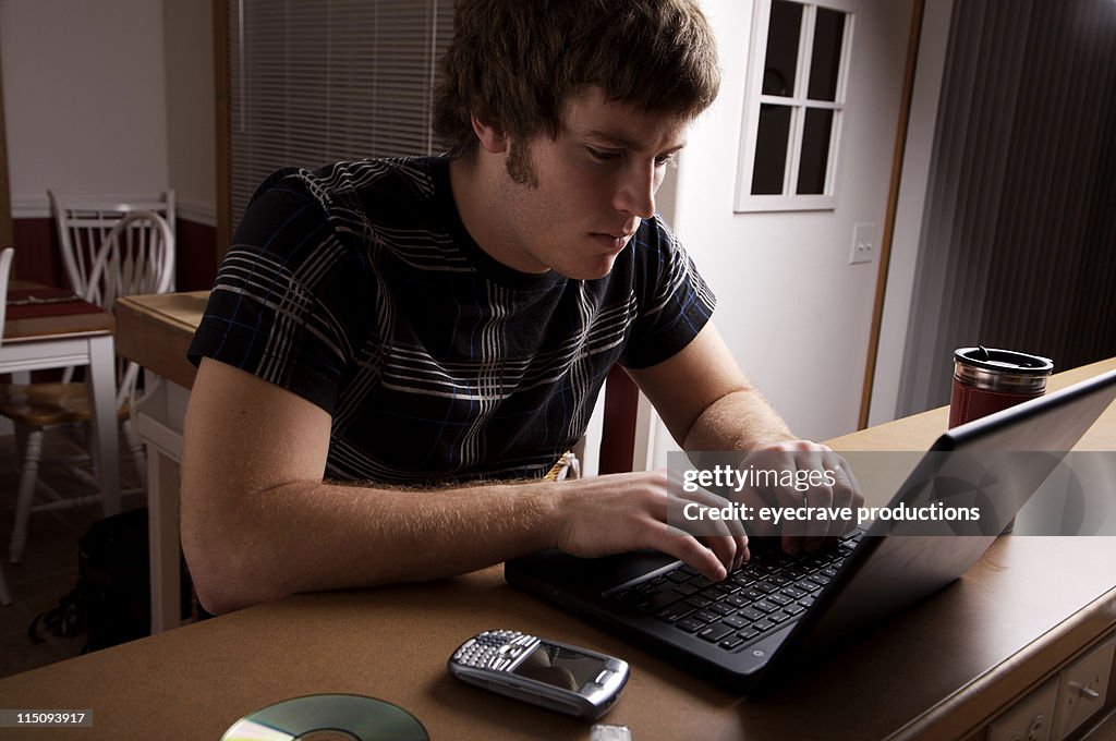 Man Using Tech Young Male Technology Portraits High-Res Stock Photo - Getty Images