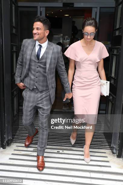 Peter Andre and Emily MacDonagh seen at BBC Radio 2 on May 22, 2019 in London, England.