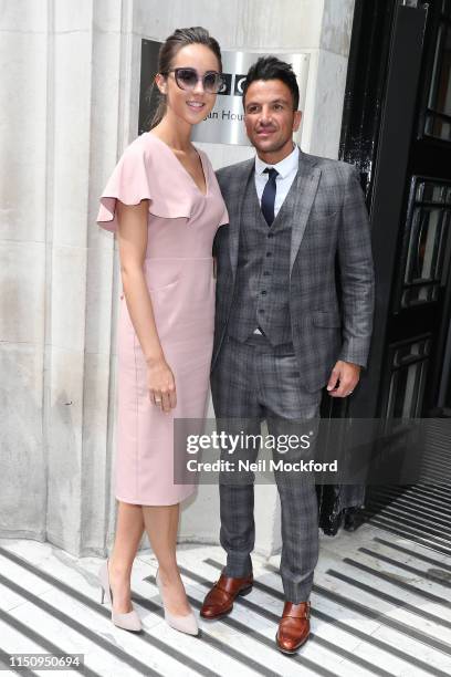 Peter Andre and Emily MacDonagh seen at BBC Radio 2 on May 22, 2019 in London, England.