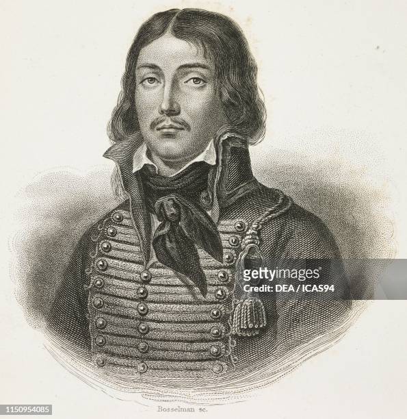 Portrait of Francois-Severin Desgraviers-Marceau , French politician, engraving by Bosselman from Histoire de la Revolution Francaise , volume I, by...