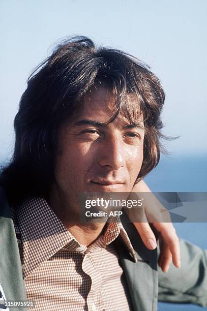 Actor Dustin Hoffman poses in May 1975, during the Cannes International Film Festival. In 1967 Dustin Hoffman became famous with his role in "The...