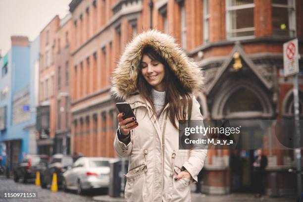 woman in dublin - irish culture stock pictures, royalty-free photos & images