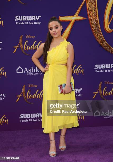 Actress Sarah Jeffery attends the premiere of Disney's "Aladdin" on May 21, 2019 in Los Angeles, California.