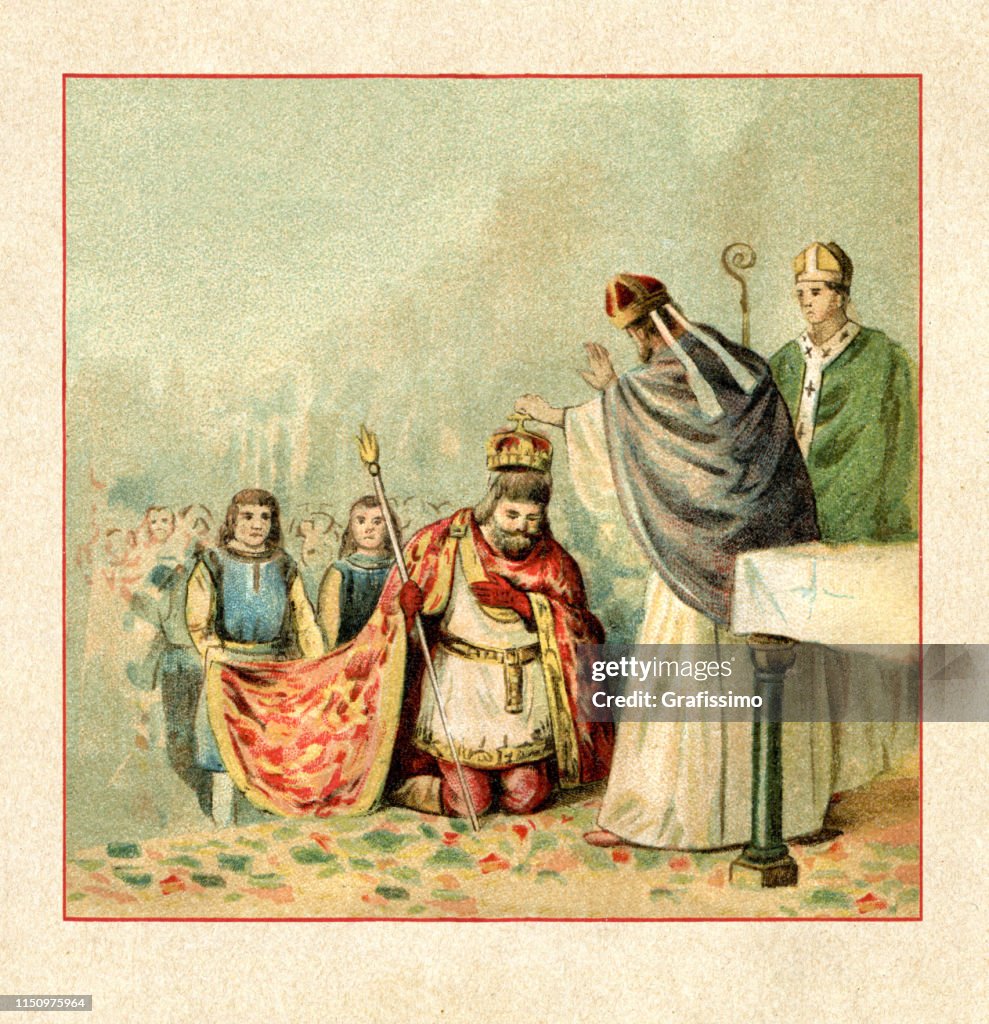King Saint Stephen I of Hungary at coronation