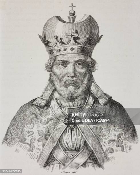Portrait of Henry III or Henry the Black , Holy Roman Emperor, engraving by G Scotto, from Storia dei dominii stranieri in Italia dalla caduta...