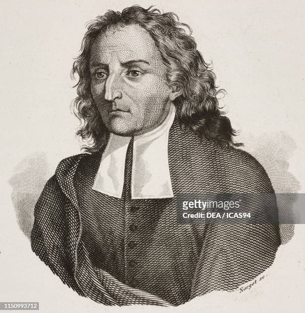 Portrait of Giambattista Vico , Italian philosopher and historian, engraving by Nargot from I benefattori dell'umanita ossia vite e ritratti degli...