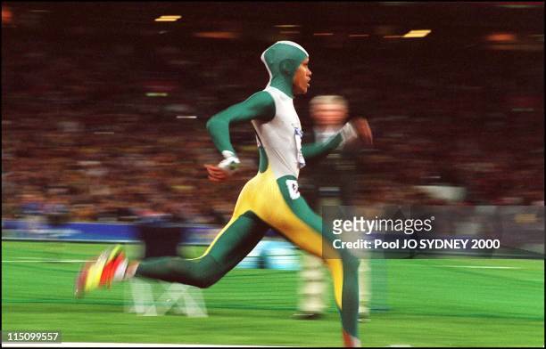 Sydney Olympics: Athletics: Cathy Freeman wins women's 400 meters final in Sydney, Australia on September 25, 2000.