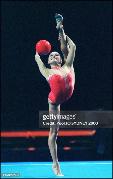 Sydney Olympics: Gymnastics in Sydney, Australia on September 26, 2000 - Rythmic gymnastic: Alina Kabaeva.