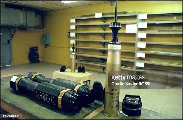 Warehouses where the French Army will store all weapons tipped with depleted uranium in Brienne Le Chateau, France on January 10, 2001 - Depleted...