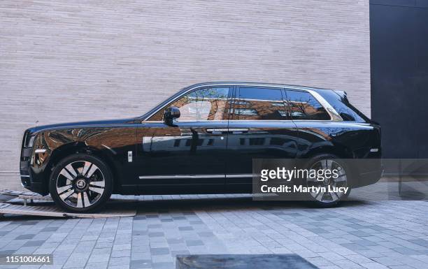 The Rolls-Royce Cullinan in Mayfair, London. The Cullinan is the first SUV to be launched by the Rolls-Royce marque, and is also the brand's first...