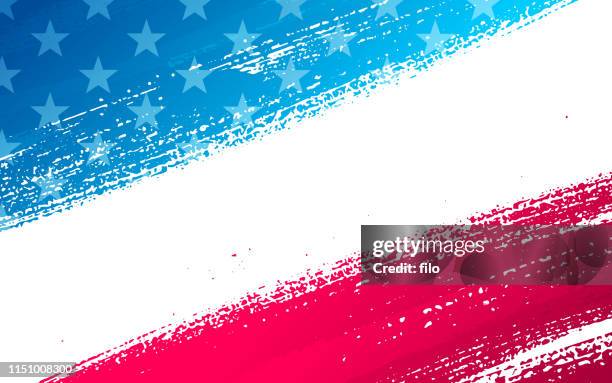 patriotic background - grunge stars and stripes stock illustrations