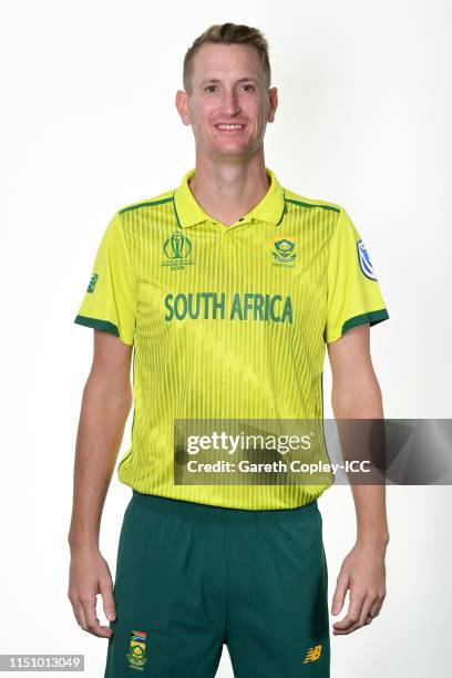 Chris Morris of South Africa poses for a portrait prior to the ICC Cricket World Cup 2019 at on May 22, 2019 in Cardiff, Wales.