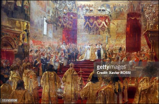 Tsar in Compiegne exhibition, the 1901 visit of Tsar Nicholas II to France in Compiegne, France on October 19, 2001 - The coronation of Tsar Nicholas...