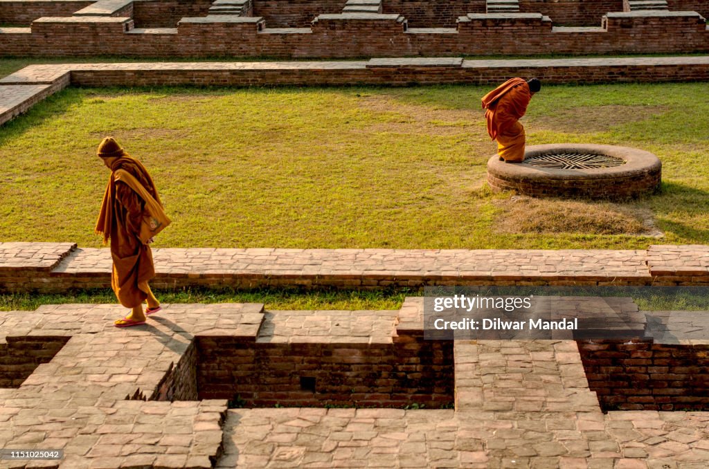Buddhist Monks, Sarnath, Varanasi