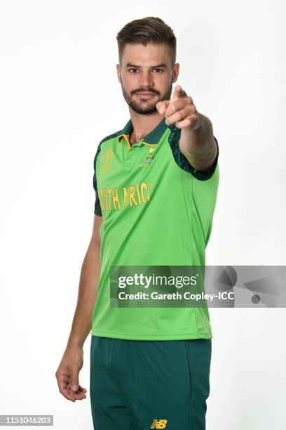 Aiden Markram of South Africa poses for a portrait prior to the ICC Cricket World Cup 2019 at on May 22, 2019 in Cardiff, Wales.