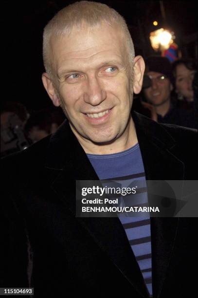 Red Carpet Arrivals - 30th Cesar Awards Ceremony at the Theatre du Chatelet in Paris, France on February 26, 2005 - Designer Jean-Paul Gaultier.