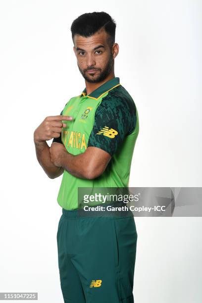Jean-Paul Duminy of South Africa poses for a portrait prior to the ICC Cricket World Cup 2019 at on May 22, 2019 in Cardiff, Wales.