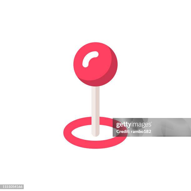 pin flat icon. pixel perfect. for mobile and web. - plastic table stock illustrations