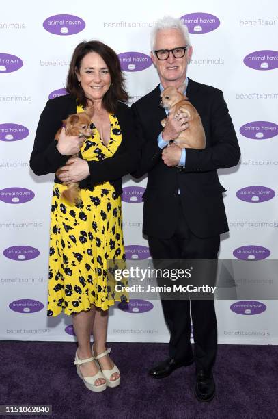 Talia Balsam and John Slattery attend the Animal Haven Gala 2019 at Tribeca 360 on May 22, 2019 in New York City.