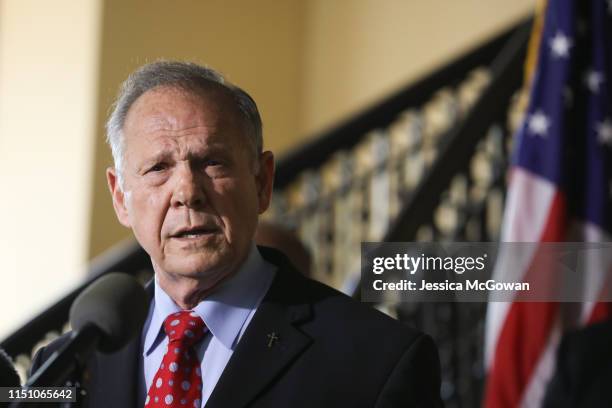 Roy Moore announces his plans to run for U.S. Senate in 2020 on June 20, 2019 in Montgomery, Alabama. Moore lost a special election in 2017 for the...