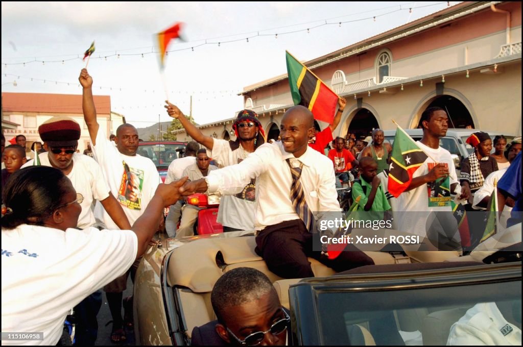 100M World Champion Kim Collins Returns Home In Saint Kitts And Nevis On September 04, 2003.