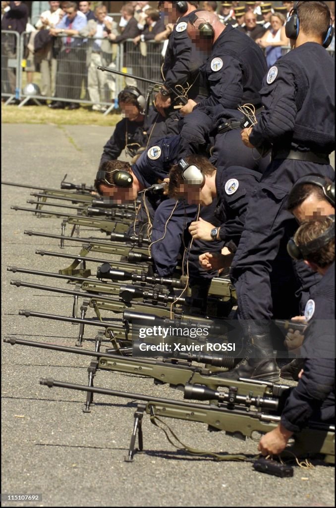 Gign Riots The GIGN celebrates its 30 years in Satory, France on June 15, 2004 ...