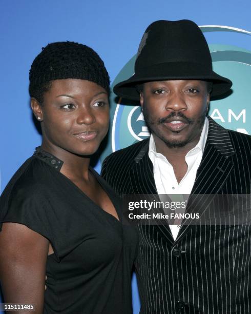 Grammy Jam honors Stevie Wonder in Los Angeles, United States on December 10, 2005 - Anthony Hamilton and wife at the Grammy Jam event honoring...