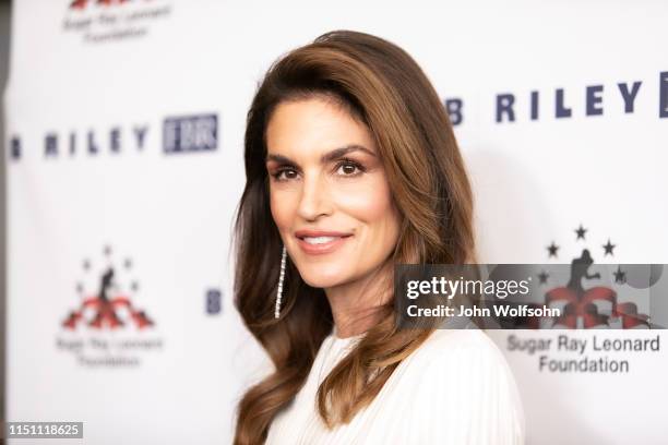 Cindy Crawford attends Sugar Ray Leonard Foundation's 10th Annual 'Big Fighters, Big Cause' Charity Boxing Night at The Beverly Hilton Hotel on May...