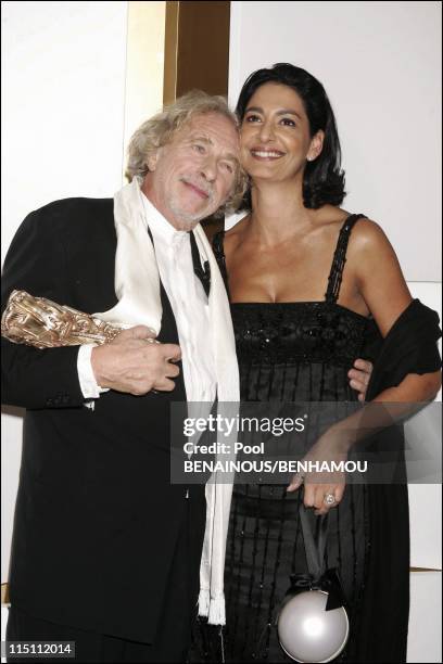 31st Cesars Awards Ceremony at the Theatre du Chatelet in Paris, France on February 25, 2006 - Pierre Richard and wife.