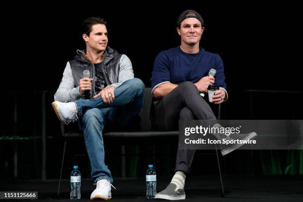 Robbie and Stephen Amell at Supanova Comic Con and Gaming exhibition at Sydney Showground on June 21, 2019 in Sydney, Australia.