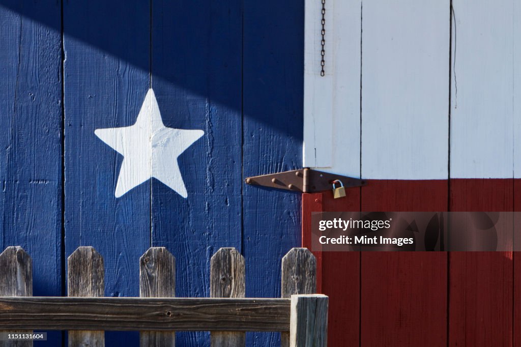 Texas Flag Painted on a House
