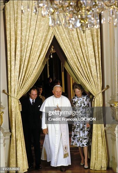 John-Paul Ii Visits The Royal Family Of Luxembourg On May 15, 1985. John-Paul Ii Visits The Royal Family Of Luxembourg On May 15, 1985.