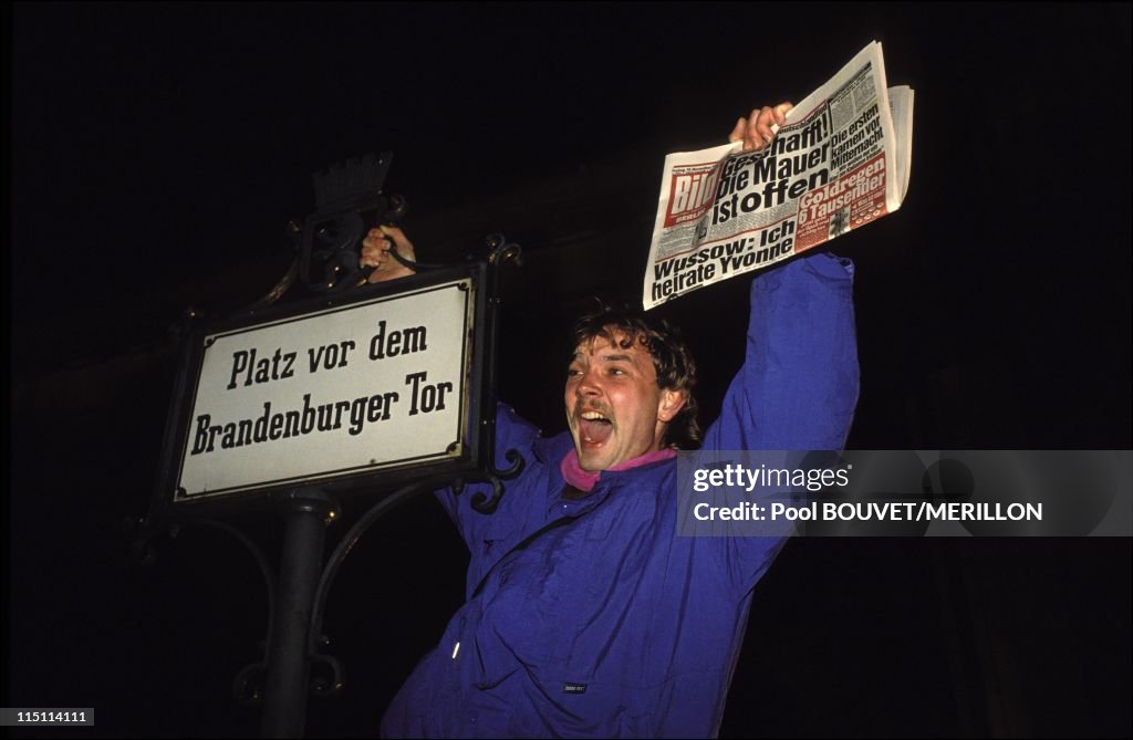 Opening Of The Border Between East And West Germany In Berlin, On November 09, 1989.