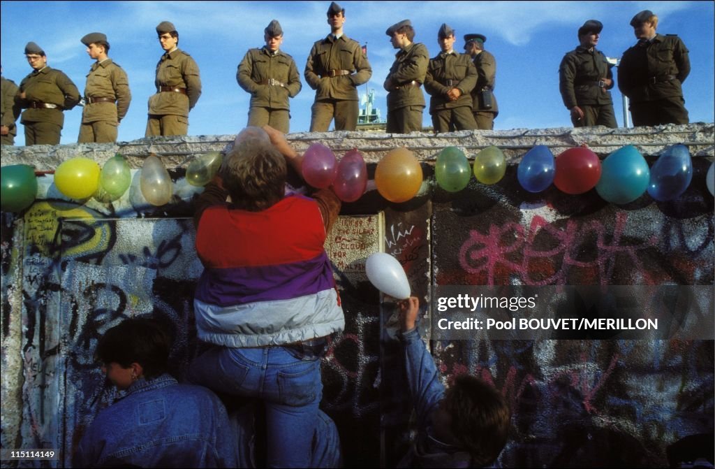 The Destruction Of The Berlin Wall, Germany On November 11, 1989.