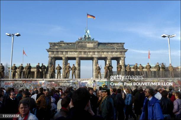The destruction of the Berlin Wall, Germany on November 11, 1989.