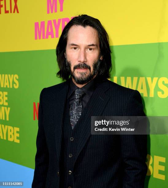 Keanu Reeves arrives at the premiere of Netflix's "Always Be My Maybe" at the Regency Village Theatre on May 22, 2019 in Westwood, California.