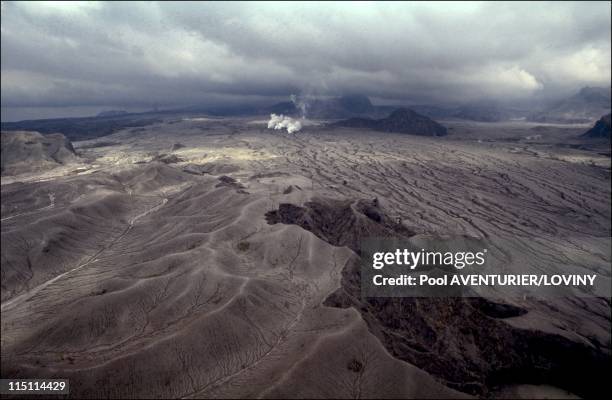 The Pinatubo volcano eruption in Philippines on August 02, 1991 - Mini eruptions of the Pinatubo.